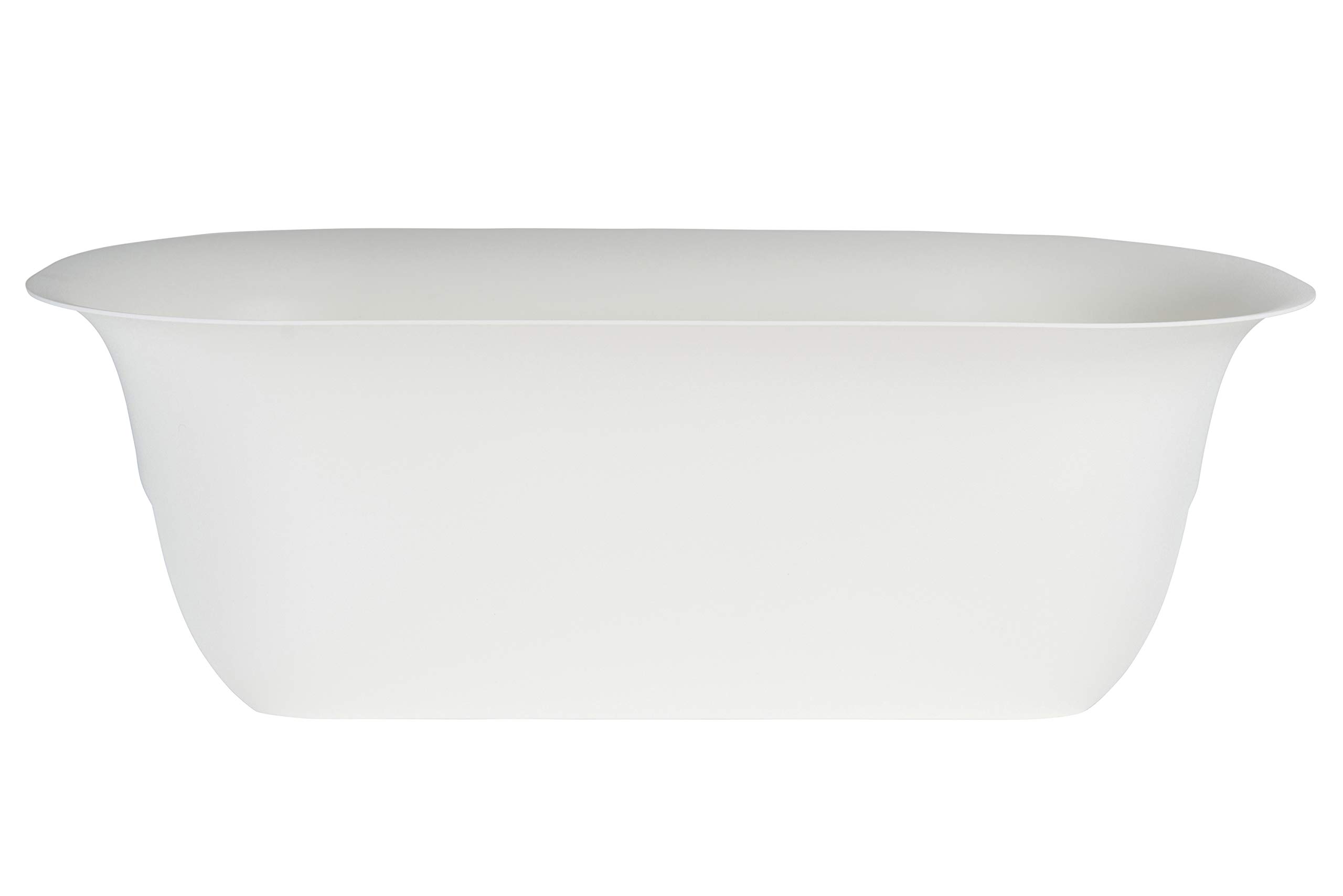 Bloem Modica Deck Rail Planter (MR2409), Casper White, 24"