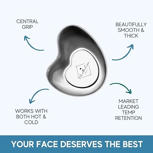 Miniatura 5 de Tablero avanzado de acero inoxidable Gua Sha GuaSha con estuche de transporte de silicona, herramientas faciales Gua Sha para el cuidado de la piel,