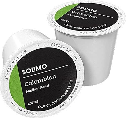 Marca Tienda - 100 cápsulas de café Solimo de tueste medio colombiano compatible con las cafeteras Keurig 20 K-Cup