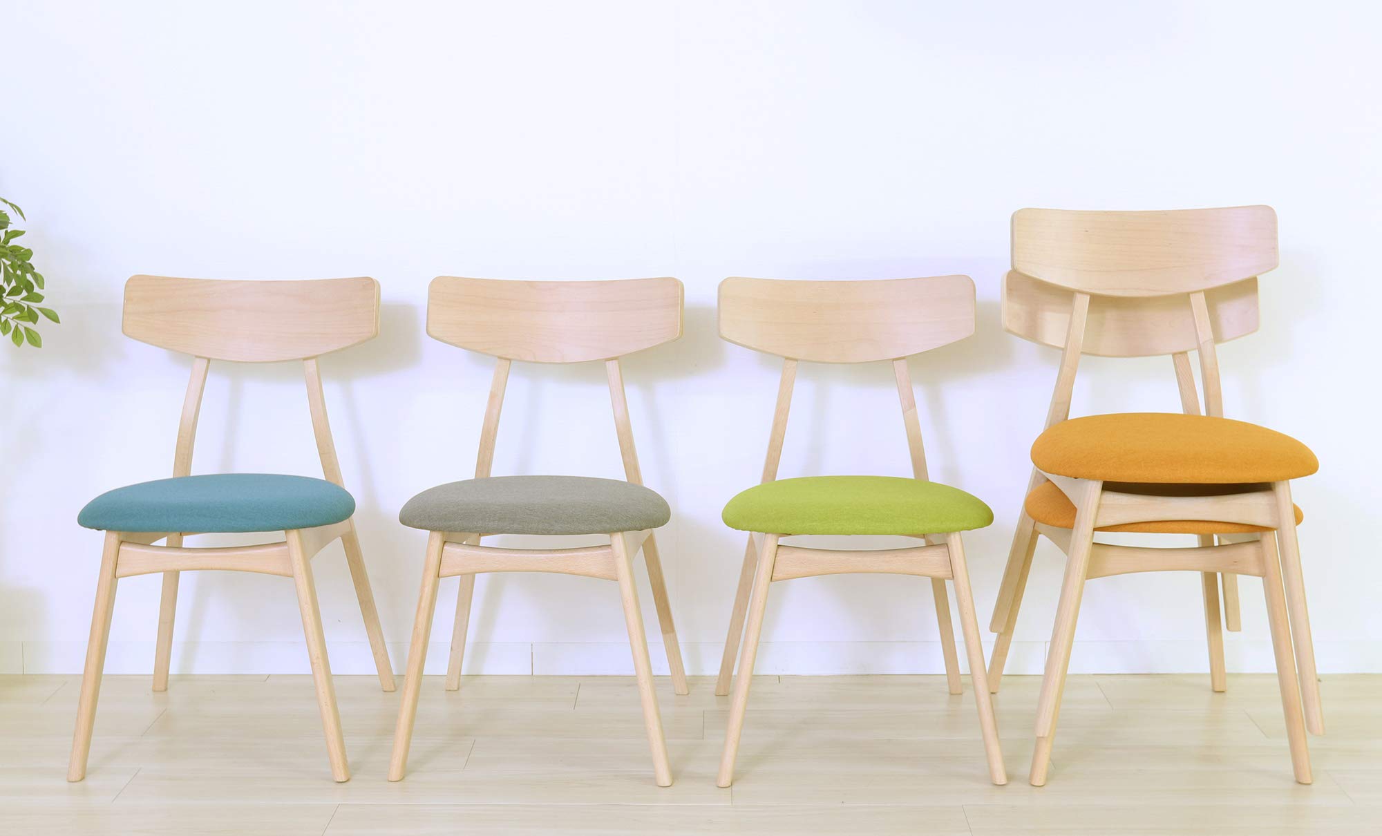 Amazon｜ヤマソロ(Yamasoro) ダイニングチェア ブルー 幅42.5×奥行52