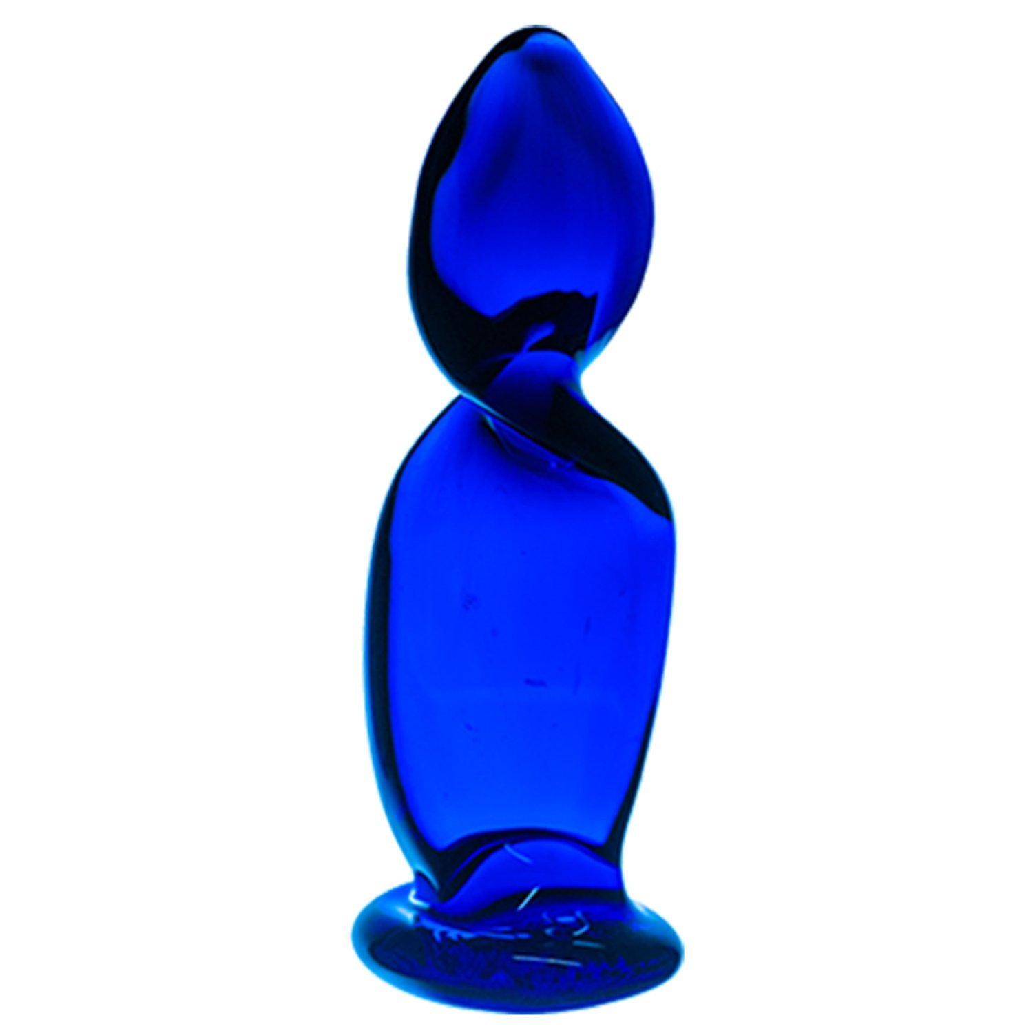 GLASSVIBRATIONS - Dildo di vetro - Blauer Korkenzieher