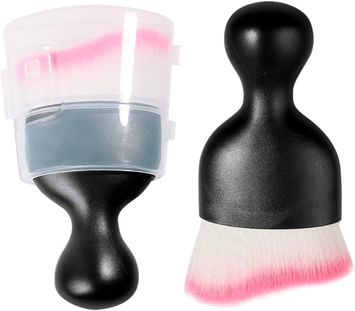 AOCISKA Car Interior Detailing Brush, Soft Bristle Dusting Brush, Car Dash Duster, Black&Pink with Cap