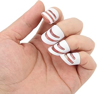 Palhetas de guitarra, 4 peças palhetas de polegar pacote de palhetas de dedo para guitarra protetor de ponta de dedo palhetas de dedo para guitarra (branco)
