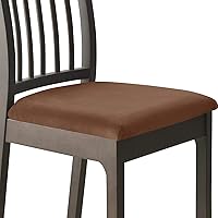 Vista 38 de Fundas de asiento de terciopelo para silla de comedor, fundas elásticas para sillas de comedor con lazos, funda protectora suave para cocina, hotel