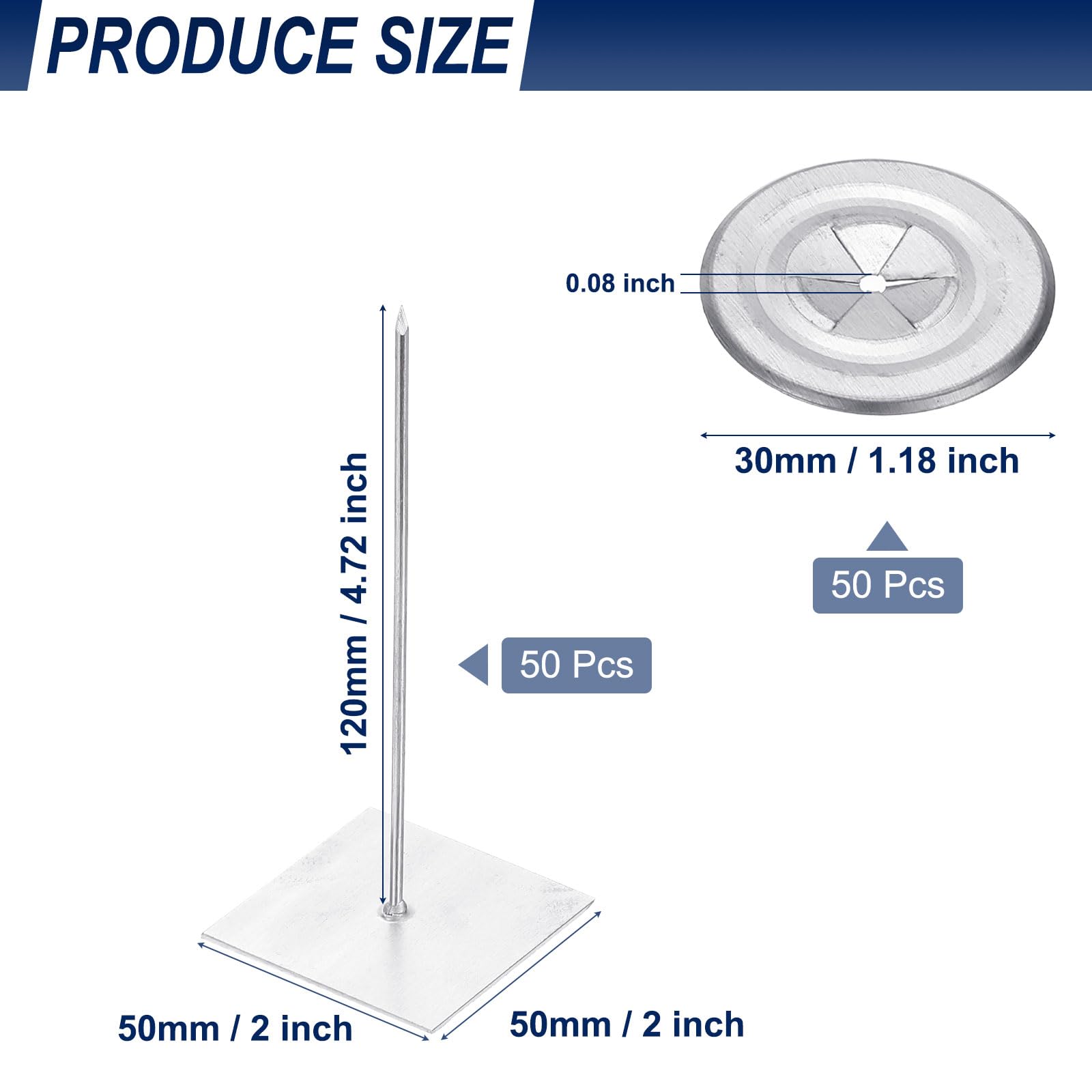 PATIKIL 120mm Self Stick Insulation Pins - Image 2