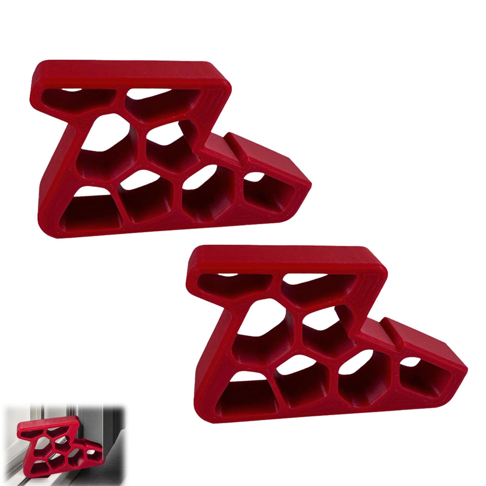 2PCS Secure Track Door Stop, Window Stopper Wedge Lock, Patio Door Stop