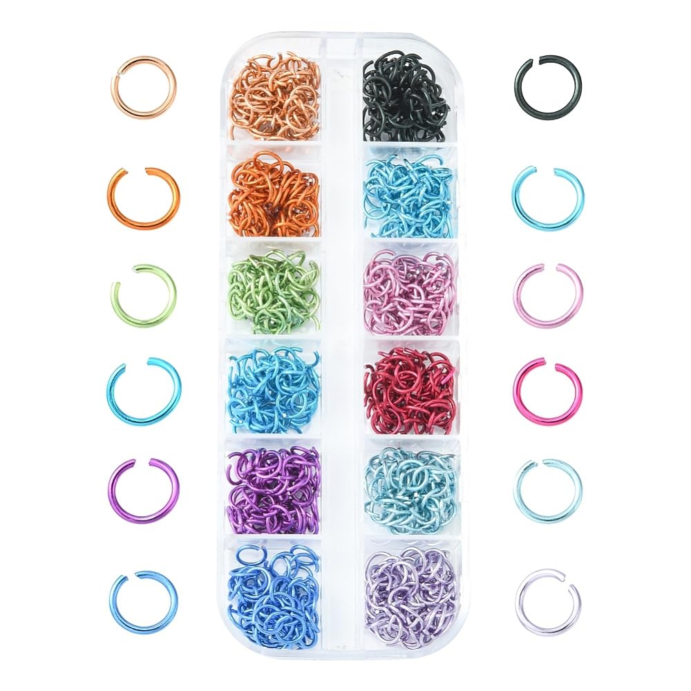 600 Pcs Colorful Open Jump Rings Jewellery Making Supplies Split Rings