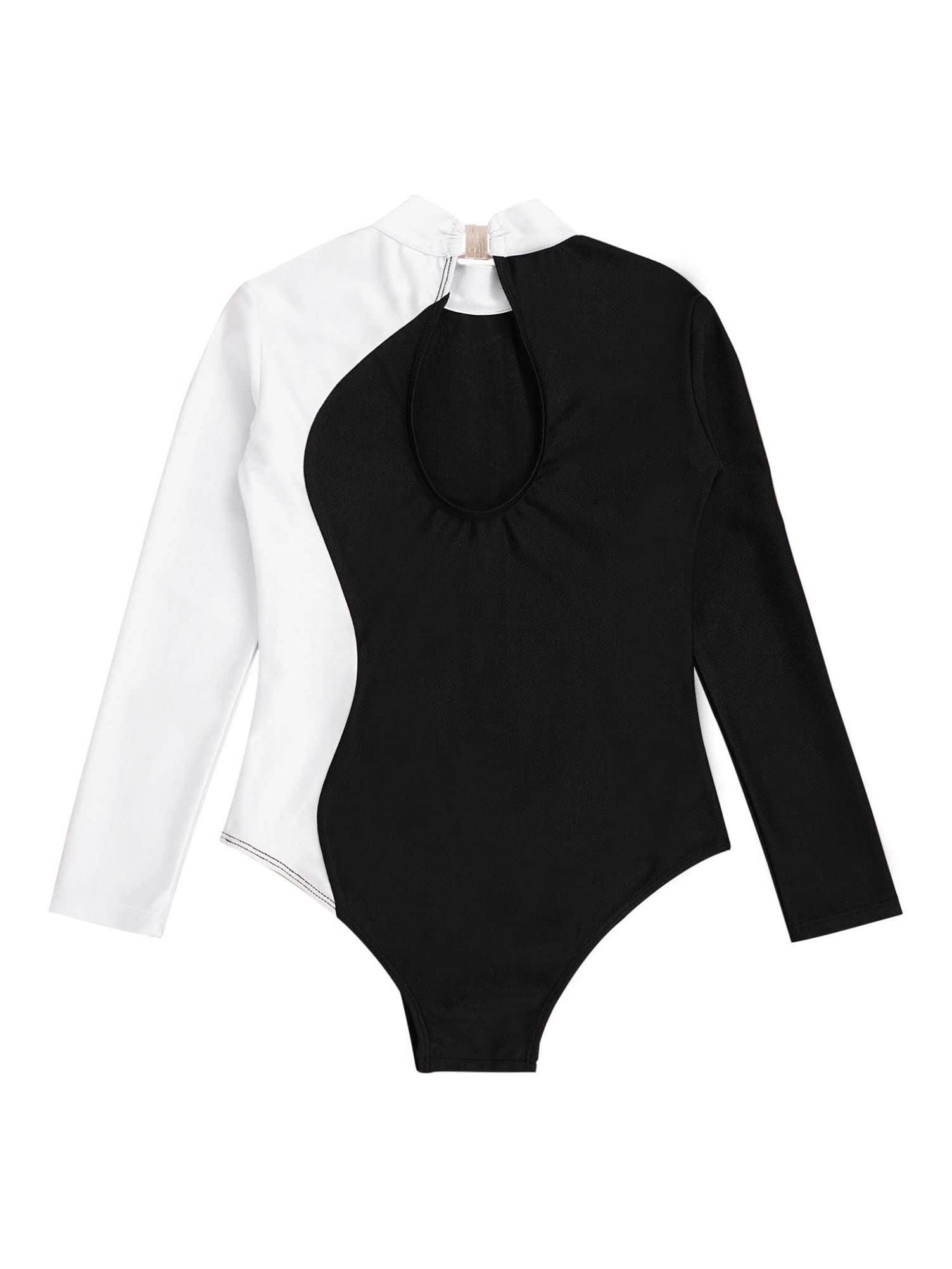 Alvivi Mädchen Turnanzug Glitzer Gymnastikanzug mit Kurze Hose Haarband Langarm Gymnastikbody Turntrikot Gymnastik Kleidung Tanzkostüm