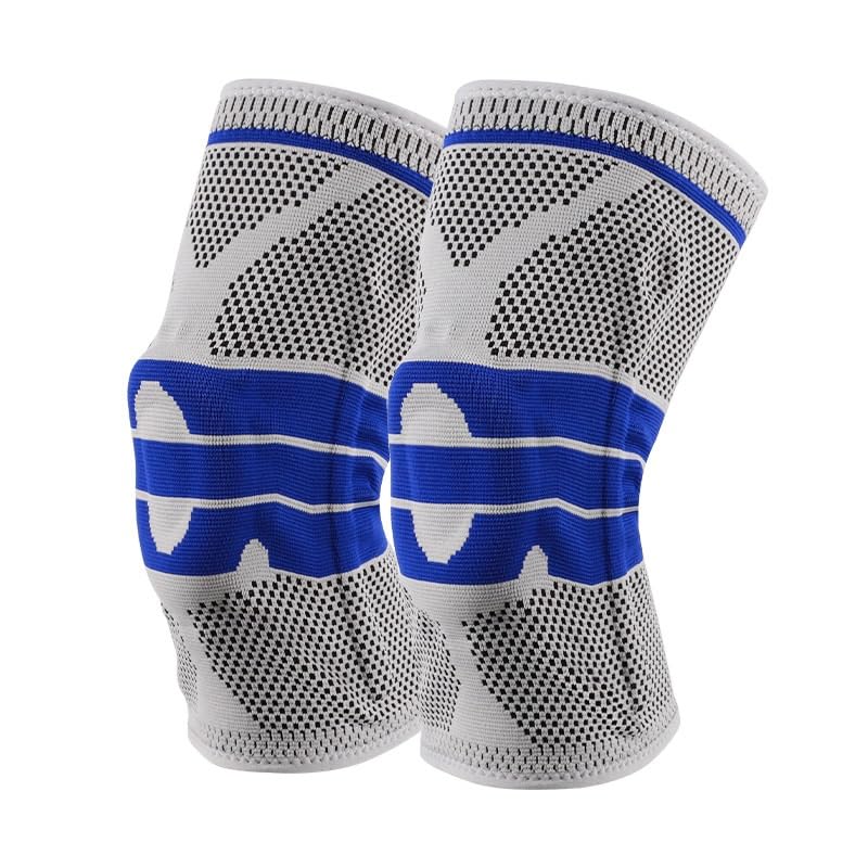 Sports Knee Pads Patella Knitted Outdoor Silicone Sleeves Protective Gear
