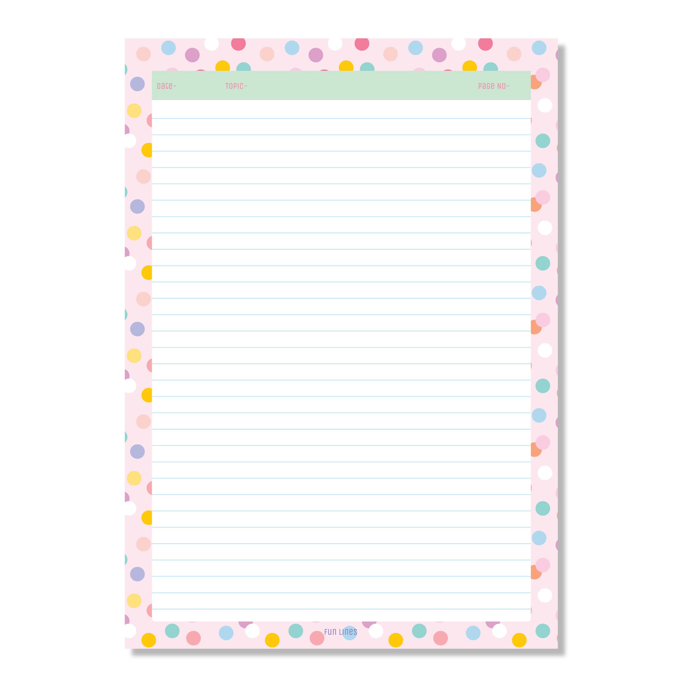 Fun Lines Premium A4 Project Papers I One Side Ruled I For Projects, Assignments,Holiday homework,Notes- Pack of 80 (Pack B) 1