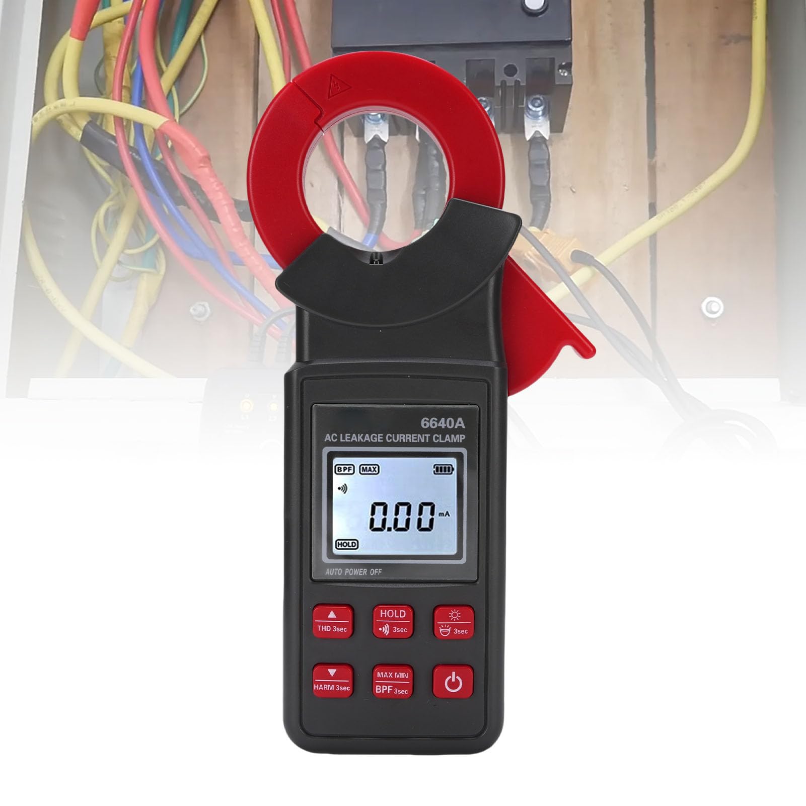 Topiky Pinza Amperometrica per Corrente di Dispersione CA 0 MA-300 A, ETCR6640A Pinza Amperometrica di Grande Diametro 40 Mm, Rilevamento Armonica Corrente Residua per l'industria Energetica