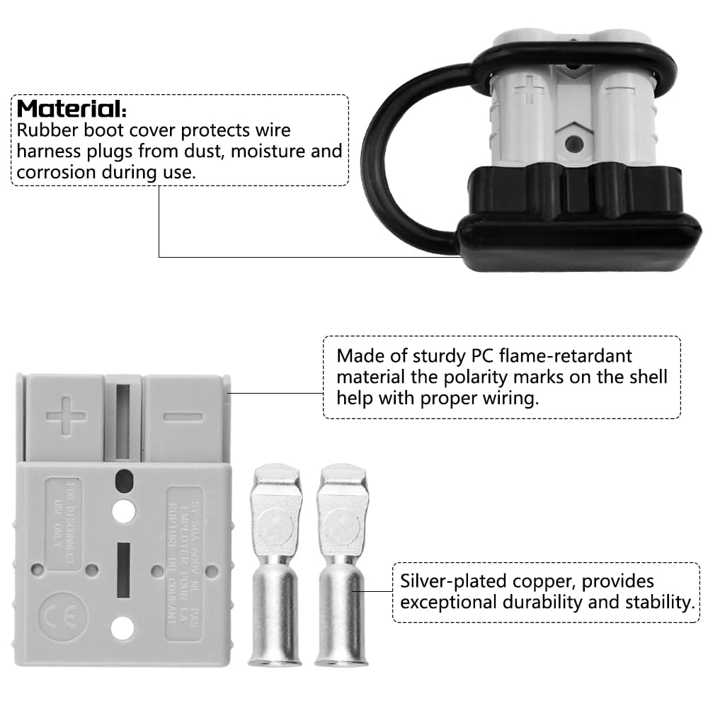 Connettori Di Alimentazione 50A Per Verricello - Coppia, Policarbonato, Per Rimorchi E Attrezzature - Foto 6