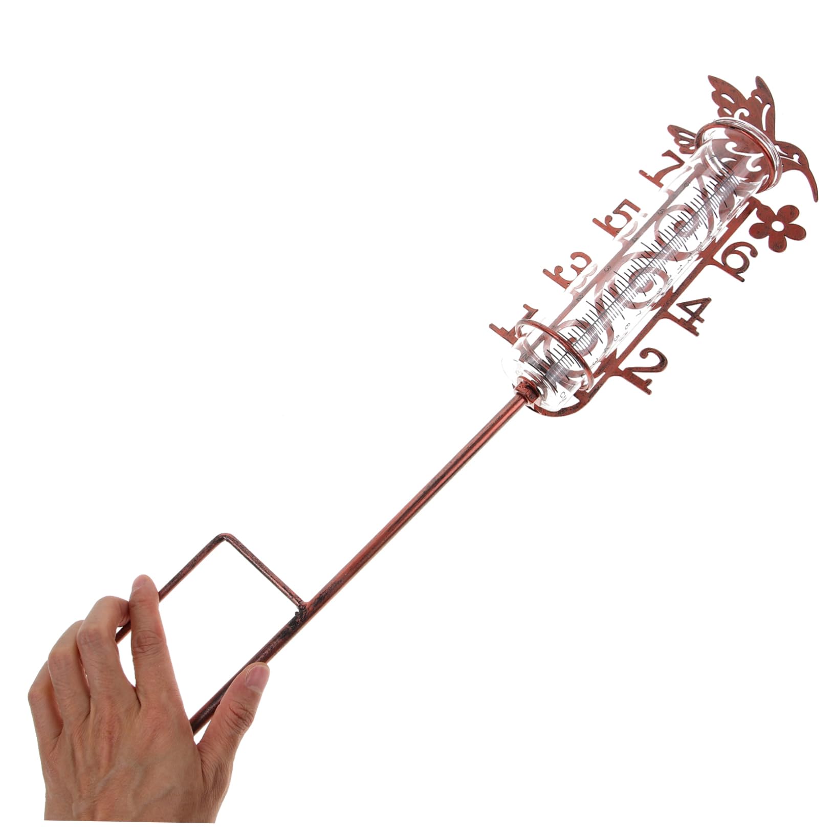 ULTECHNOVO 3stücke Rain Gauge Mit Metallpfahl Digitale Regenmessung Für Garten Präzise Dekoratives Design Für Terrassen Und Hinterhöfe Kapazität