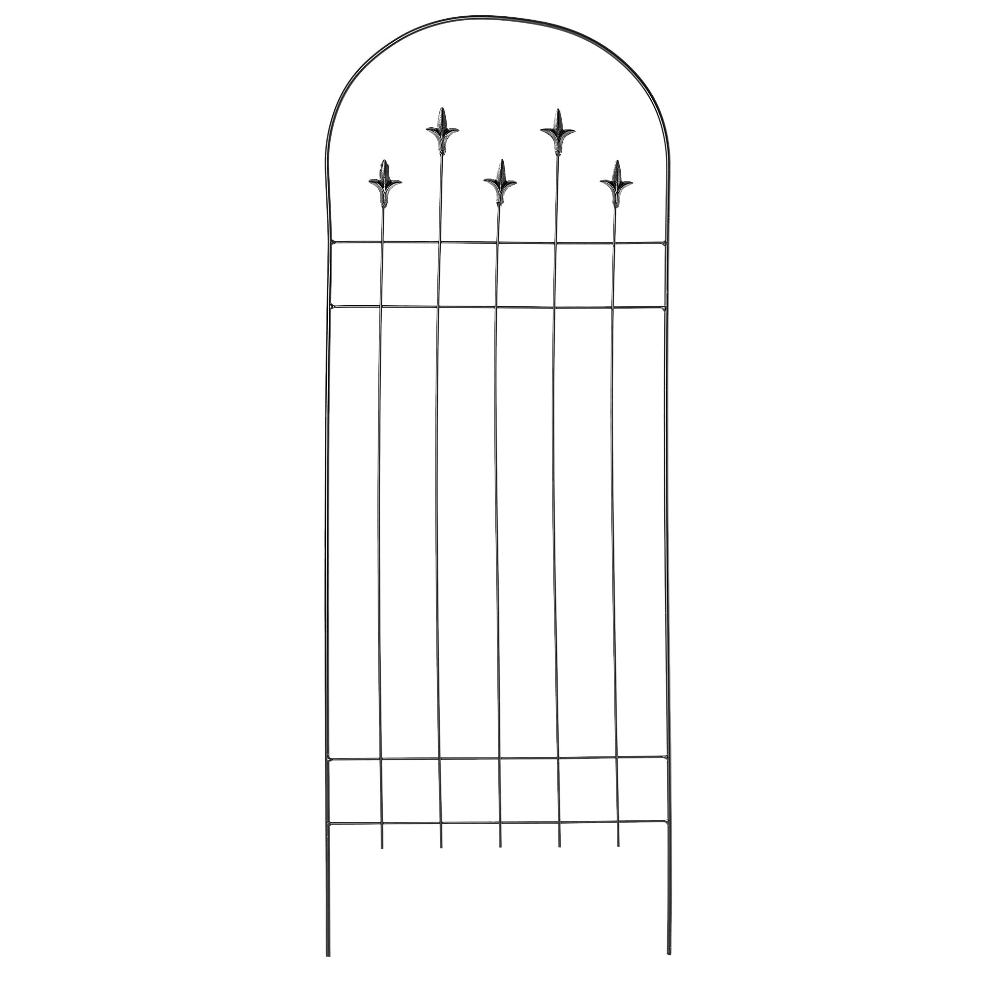 KADAX Metall Rankgitter 50 x 140 cm, Kletterhilfe für Pflanzen, Rankspalier aus pulverbeschichtetem Stahl, Pflanzenstütze für Kletterrosen & Clematis