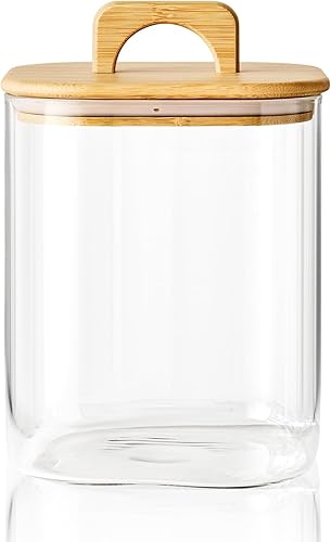Miniatura 11 de Sweejar Recipientes de vidrio para almacenamiento de alimentos de 1 cuarto de galón con tapas, recipiente de café para café molido, tarros de vidrio