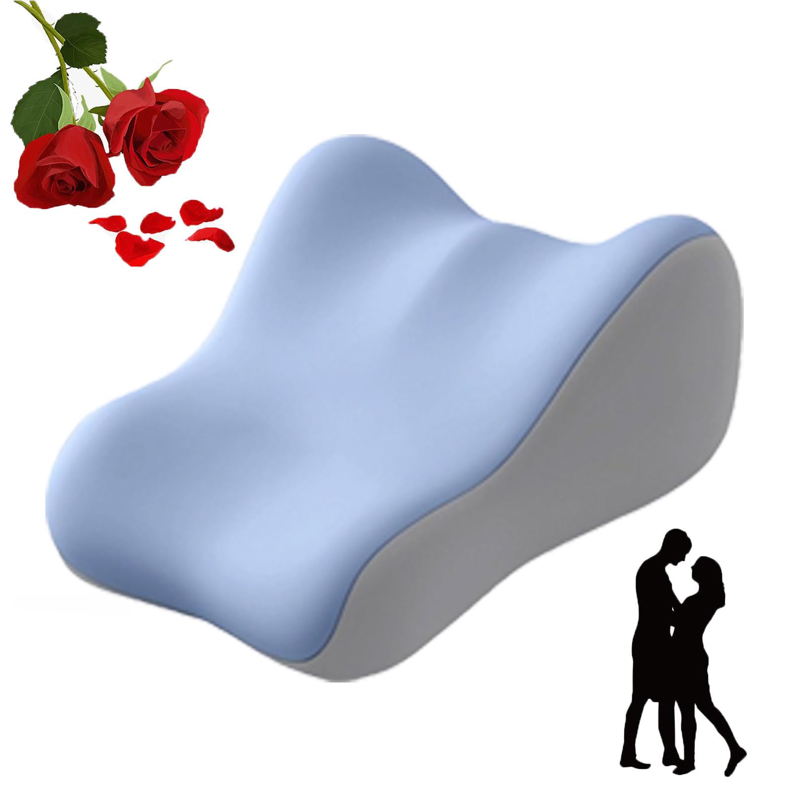 Intimitätskissen 27 Grad, Sexkissen für Paare, Formstabiles Memory Foam Sex Pillow, Vielseitiges Kissen für Sexstellungen，A