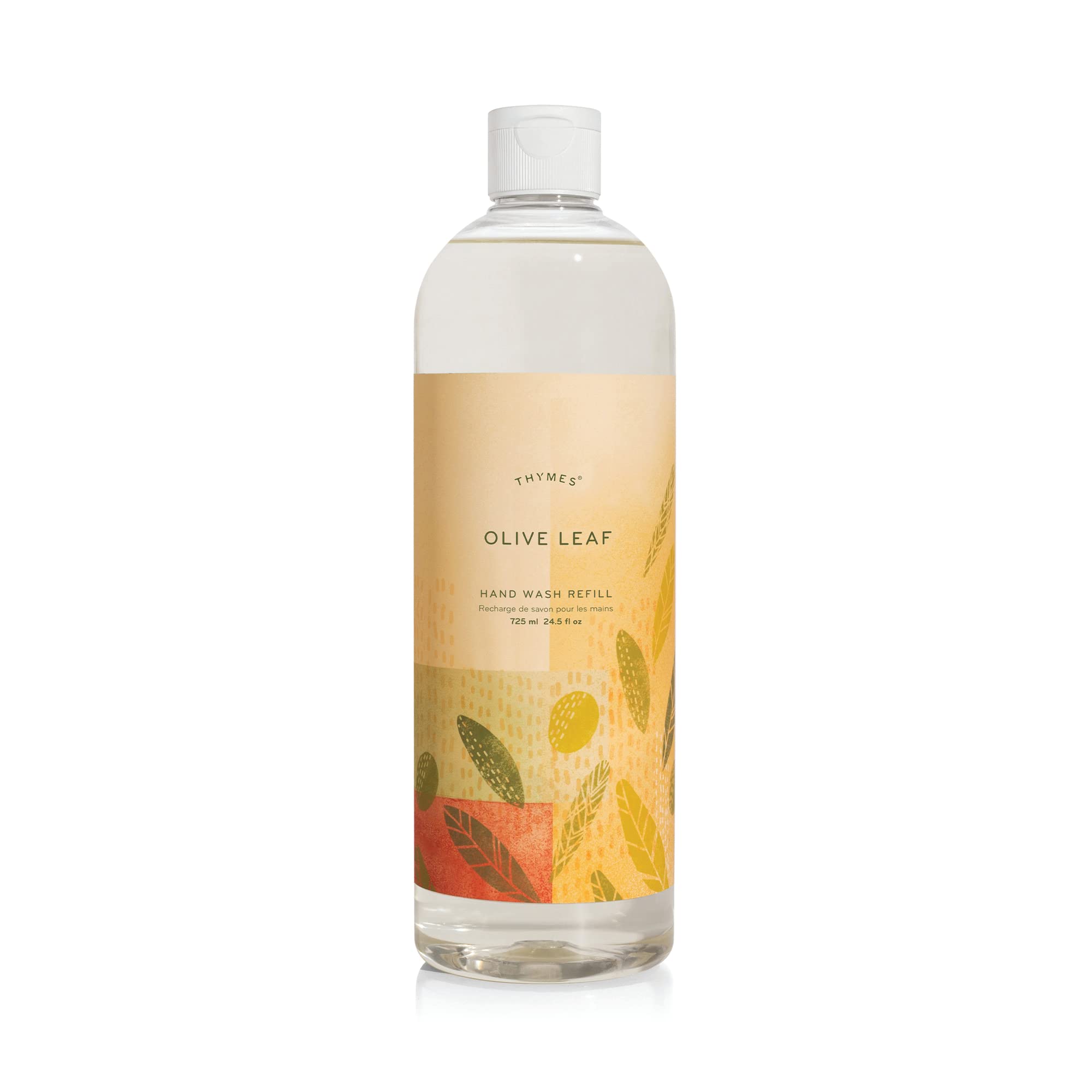 Thymes Olive Leaf Hand Wash Refill - Scented Liquid Hand Soap - Nourishing and Lightly Scented, Ideal for Daily Cleansing - Woody & Floral Olive Leaf