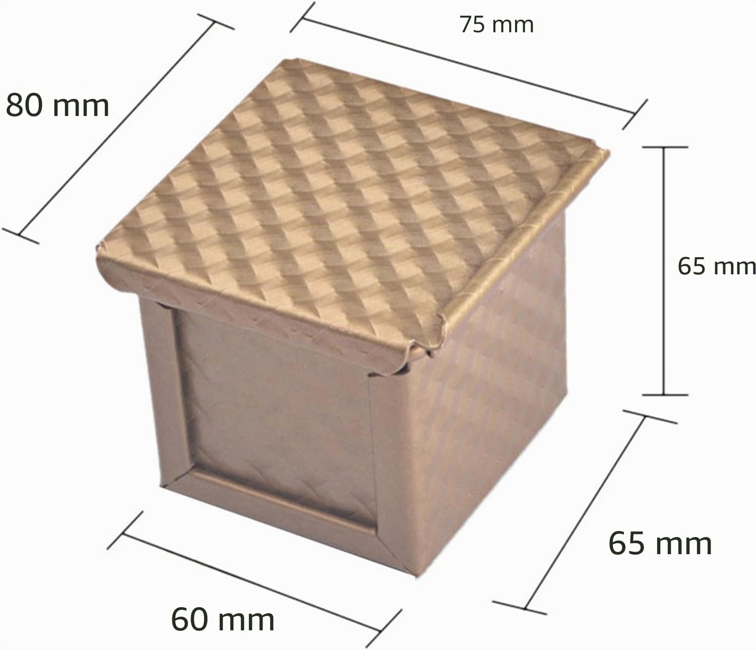 6 moldes cuadrados tapa, molde para tostadas, molde para pan Pullman, molde para pan tapa, mini cubo de agua antiadherente, caja para tostadas