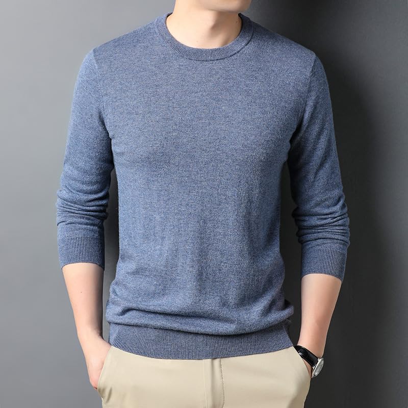 Men's Wool Sweater Fall and Winter Models Round Neck Pullover Bottoming Sweater4
