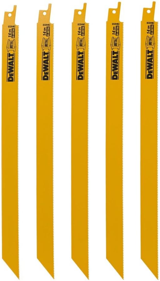 Metal Cutting Reciprocating Saw Blades - 12"l 14tpi bi-metal meta