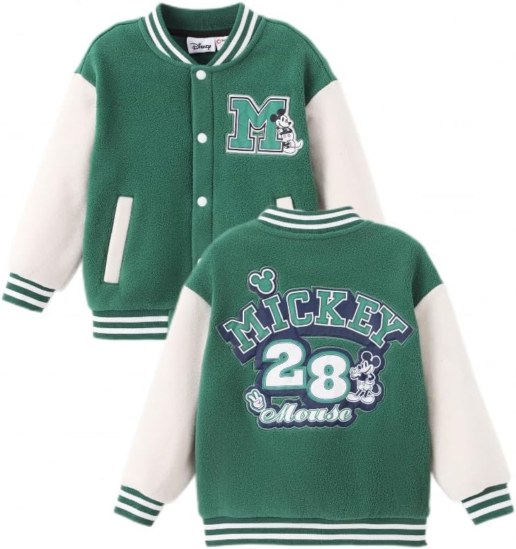 Disney Minnie Mickey Stitch Princess Frozen Marvel Jacket Lightweight Coat Button up Color Block Sweatshirt Sizes 2-14 Years