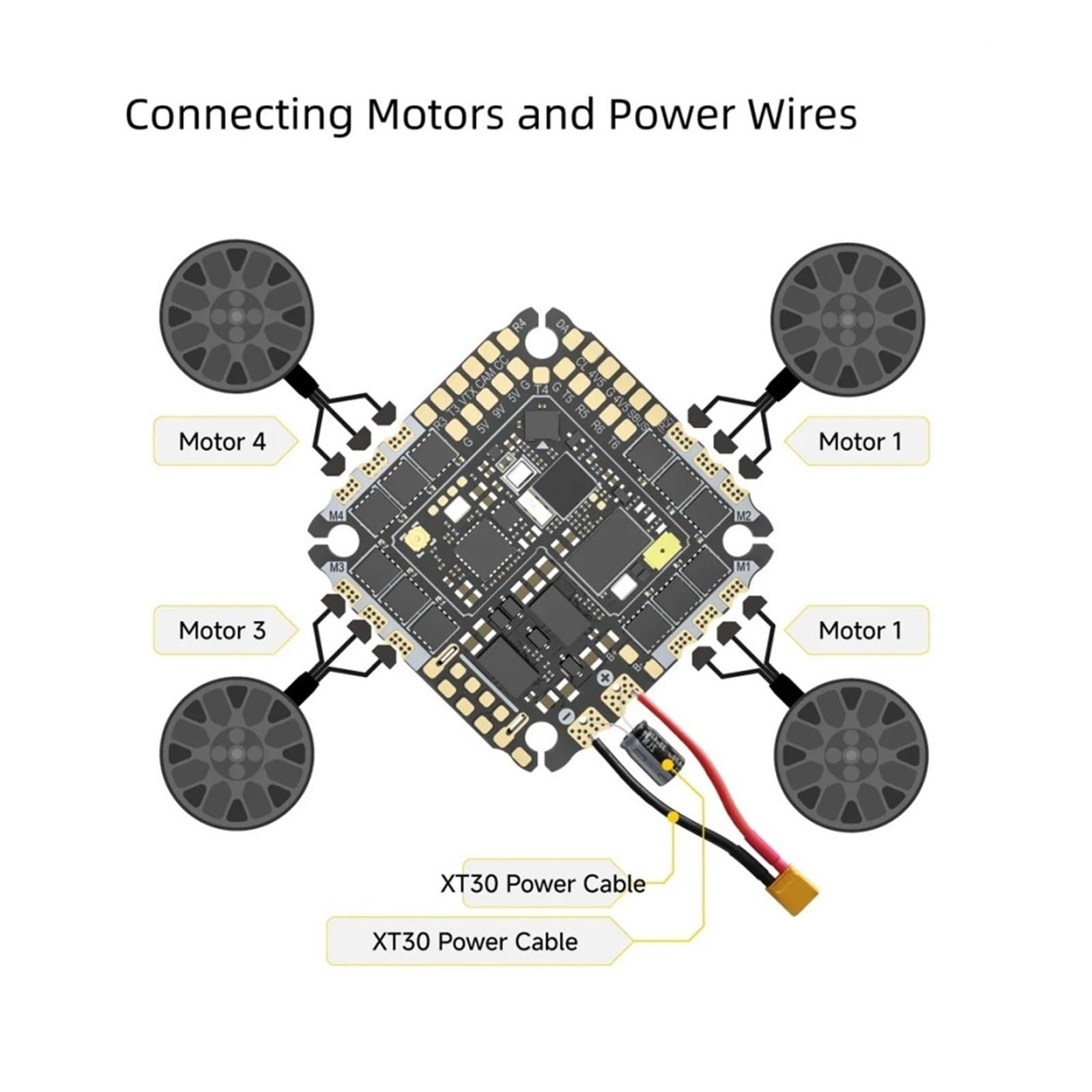 AIO Flight Controller ESC 25.5x25.5mm F405 V2 35A 3-6S | BLHeli_S 4in1, Type-C, 8MB Blackbox, 33.0x33.0x7.0mm, Metall