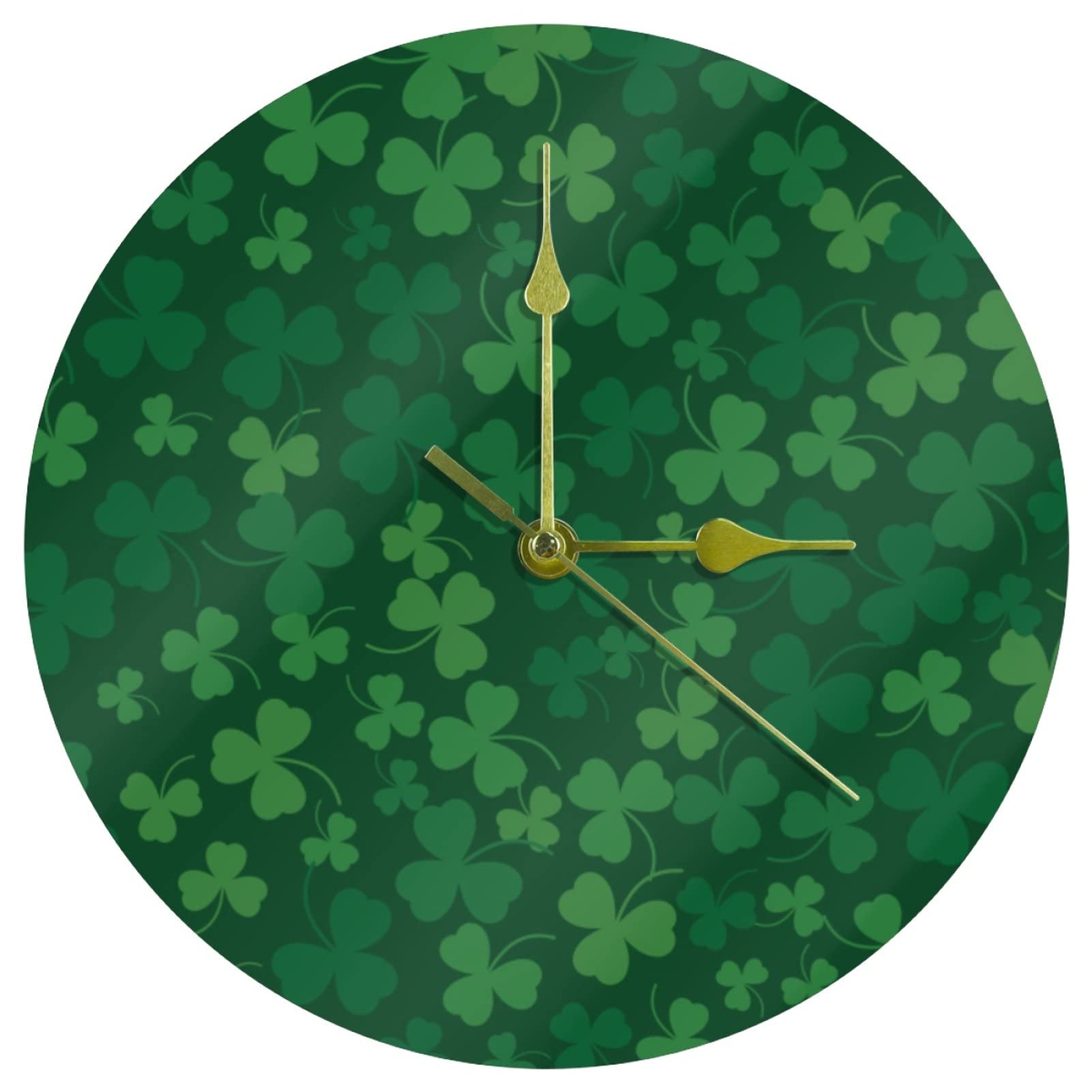 Horloge murale Saint Patrick silencieuse pour supprimer le tic-tac dans la chambre