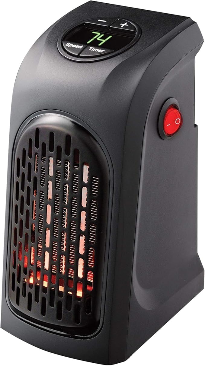 Electric Infrared Convector Room Heater with LED Display, Adjustable Heat Levels & Timer | Portable Indoor Heater for Bedroom, Office & Study | Fast Heating, Compact Design-image-1