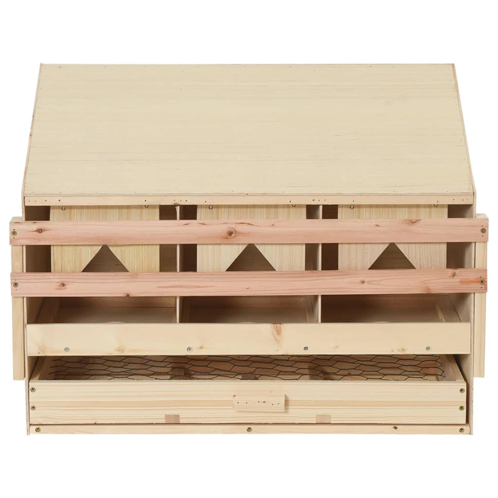 Casetta Cova per Galline 3 Scomparti 72x33x54 cm Legno di Pino,Commercio e Industria,Agricoltura,Zootecnia,Incubatrici di uova-170653