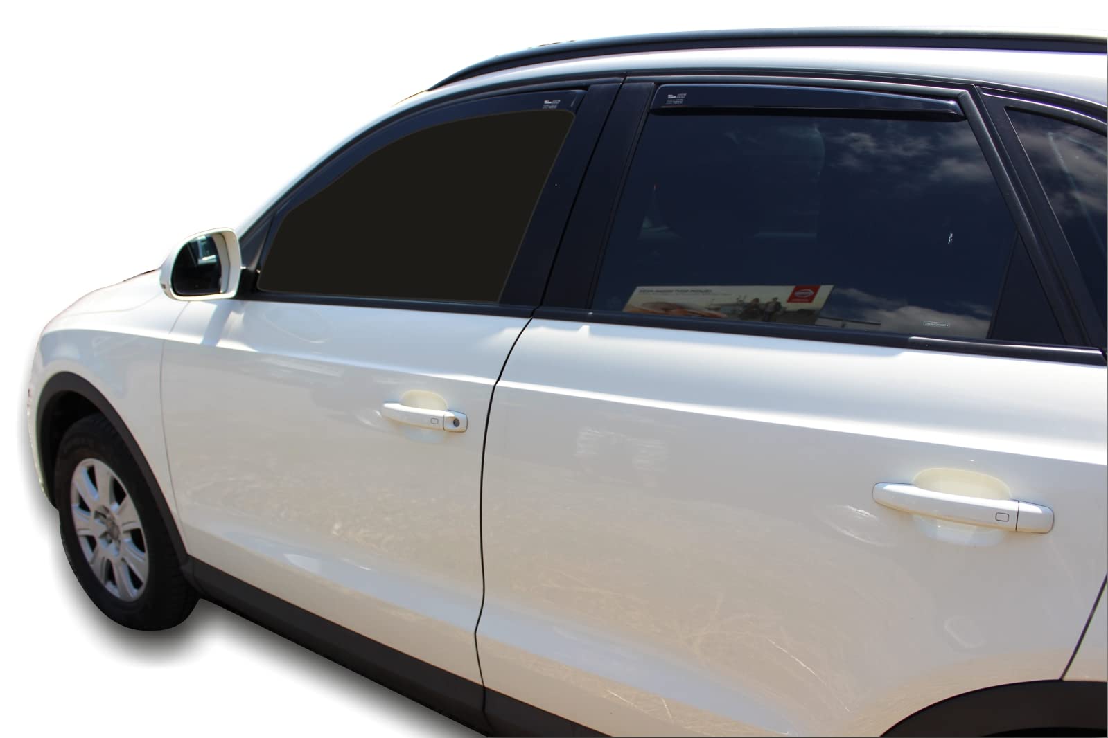 J&J AUTOMOTIVE Deflettori d'Aria per Audi Q3 2011-2018, Set da 4 Pezzi, Nero Fumé Oscurato Heko