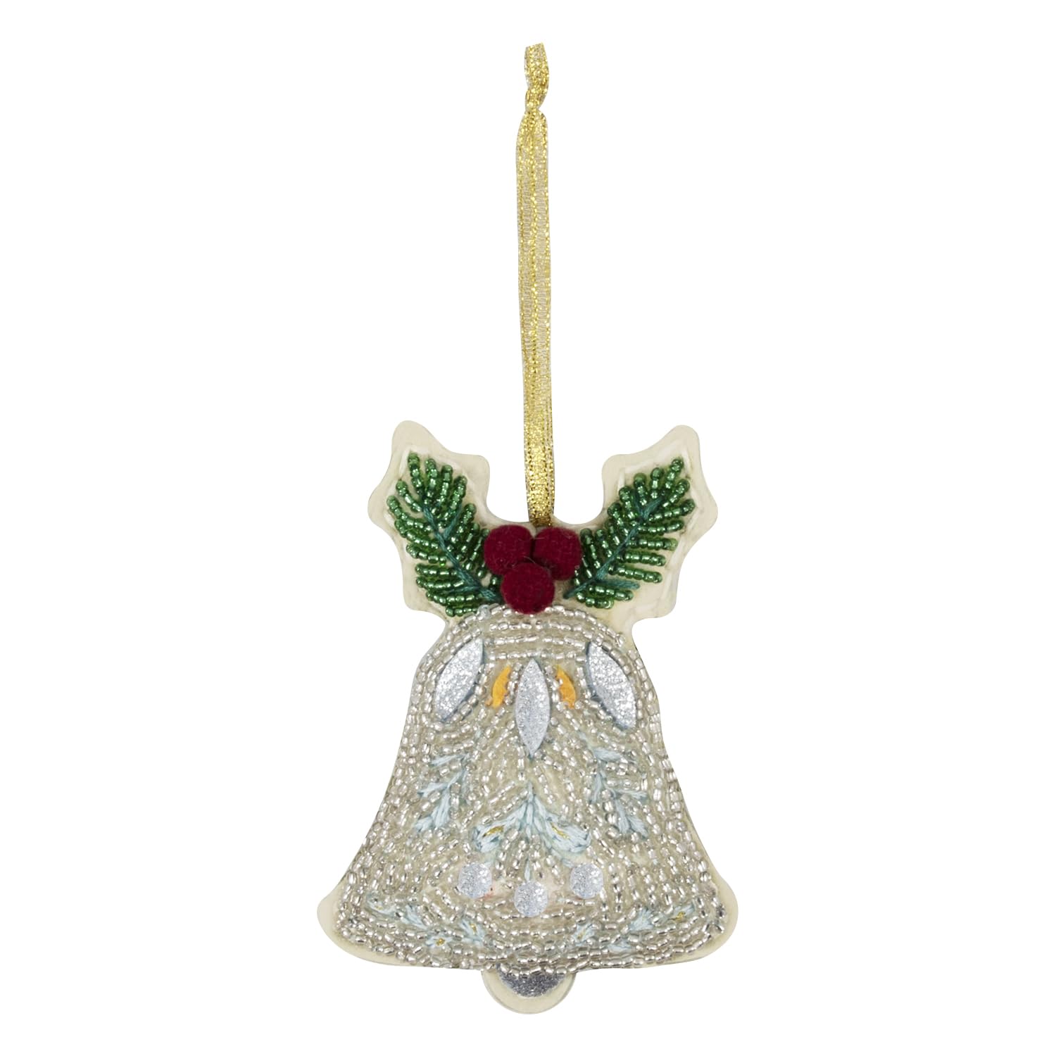 Trimits Christmas Felt Decoration Kits, 11.5 x 8.5cm, Beaded Bell