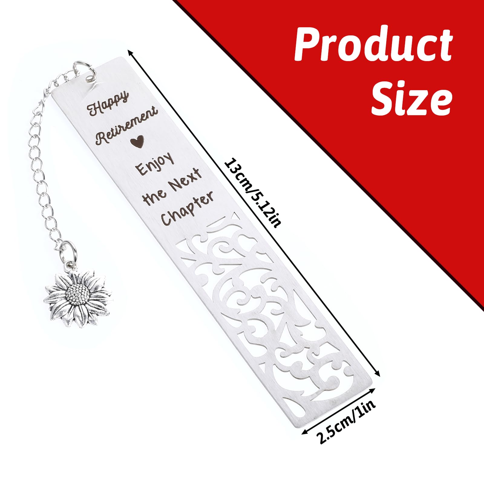 Dimeho Retirement Gifts for Women, Happy Retirement Bookmark Retirement Gift for Coworker Employee Leader Friends Happy Retirement Enjoy The Next Chapter Bookmark Going Away Gifts for Colleagues - Image 2