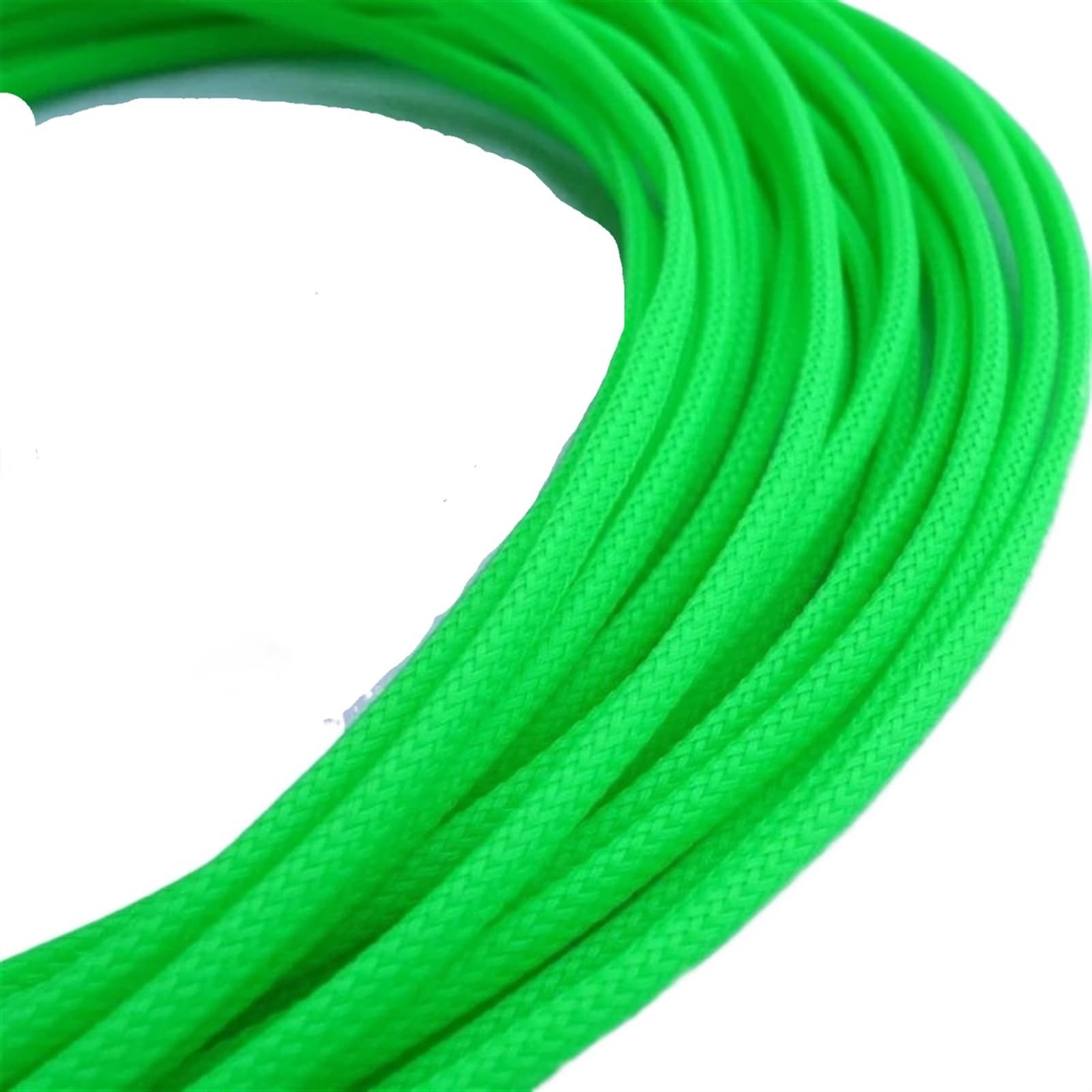 Gaine De Câble Gaine tressée Haute densité 1/10 m 2 4 6 8 10 12 14 16 20 25 30 40 mm Gaine Extensible Gaine de Protection isolée for Fil(UV Green,40MM_10 Meter)