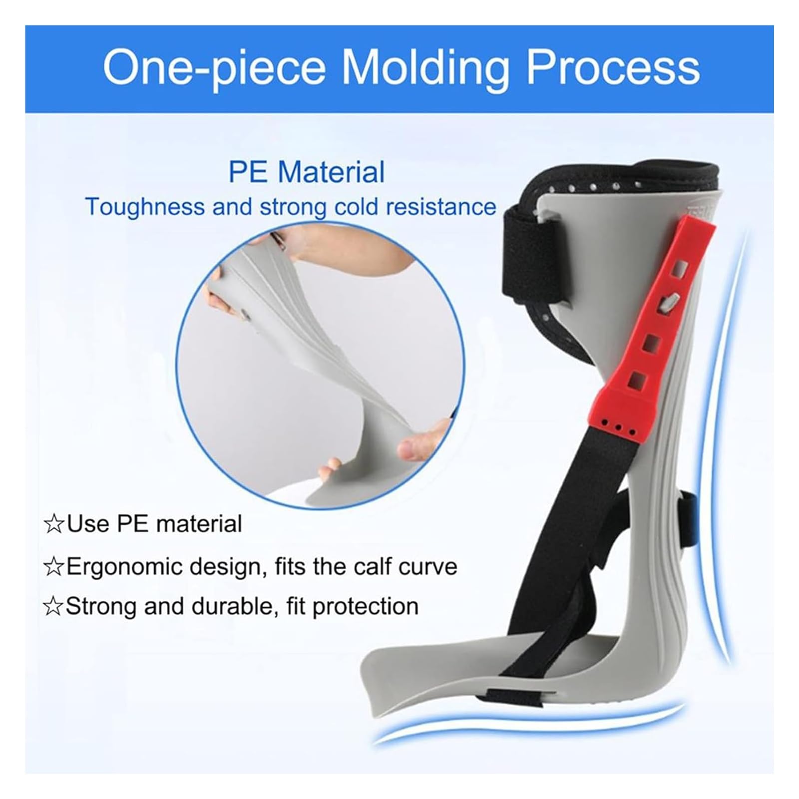 Soporte de pie ajustable para soporte para caminar, ortesis de tobillo AFO ligera para corrección de varo y alivio de la fascitis plantar, asistencia estable para la marcha