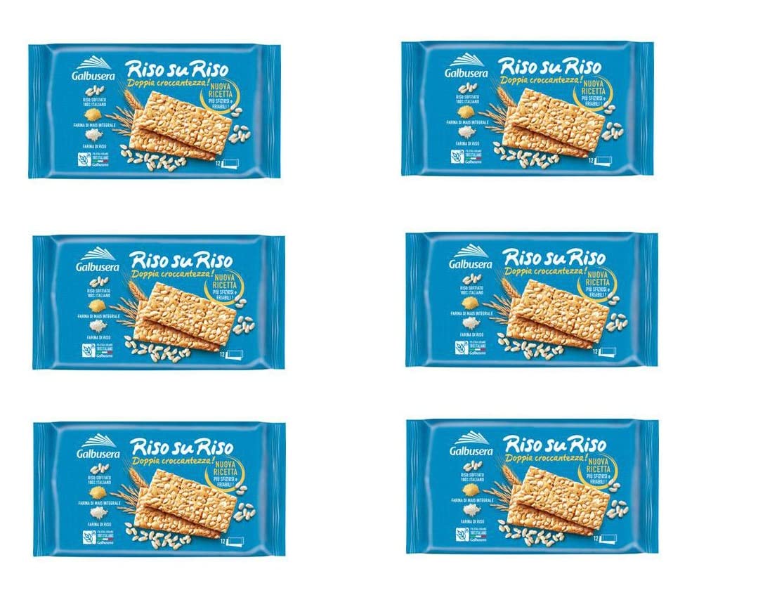 Zeus Party Crackers Galbusera Riso su Riso Nuova RIcetta 6 Confezioni da 380 Grammi