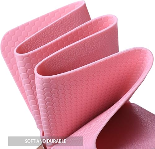 Miniatura 8 de Tapete de baño plegable de silicona antideslizante sin ventosas para bañera texturizada y bañera reglada (chocolate, 28 x 14 pulgadas)