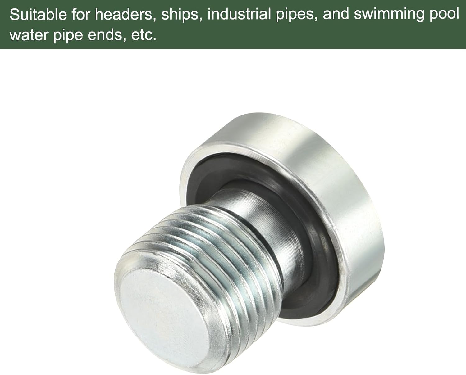 YOKIVE M12 x 1 Pipe Plug, Male Thread Internal Hex Head Socket Pipe Fitting Plug | Pipe Accessories, Great for Terminate Pipe Ends (Silver)