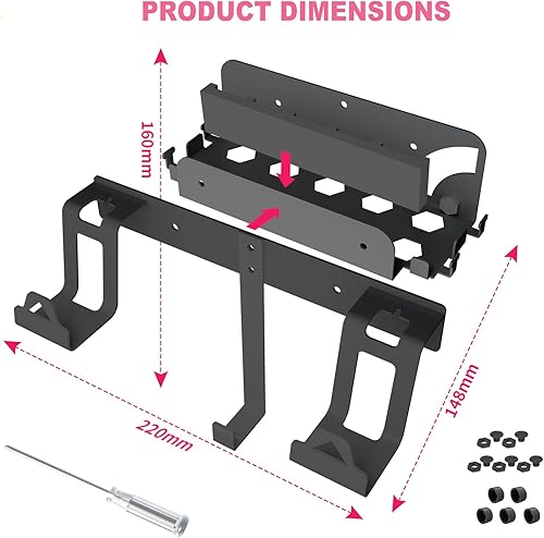 Miniatura 7 de JDDWIN Kit de soportes compatible con Nintendo SwitchSwitch OLED montaje en pared, interruptor de metalinterruptor OLED soporte vertical para colgar