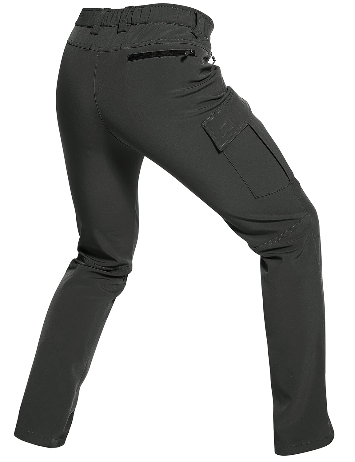 Wespernow Pantaloni Trekking Uomo Impermeabile Pantaloni da Lavoro Outdoor Pantaloni Neve Softshell per Trekking e Sport all'aperto | Pantaloni da neve impermeabili e antivento, foderati, con 4 tasche con cerniera, per escursioni invernali e snowboard