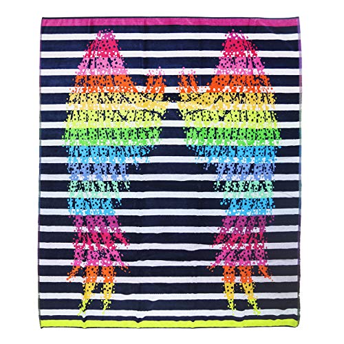 DHestia 8435563719939 - Toalla Playa Grande Doble de 175x150 cm Algodón Egipcio 100%. Wings