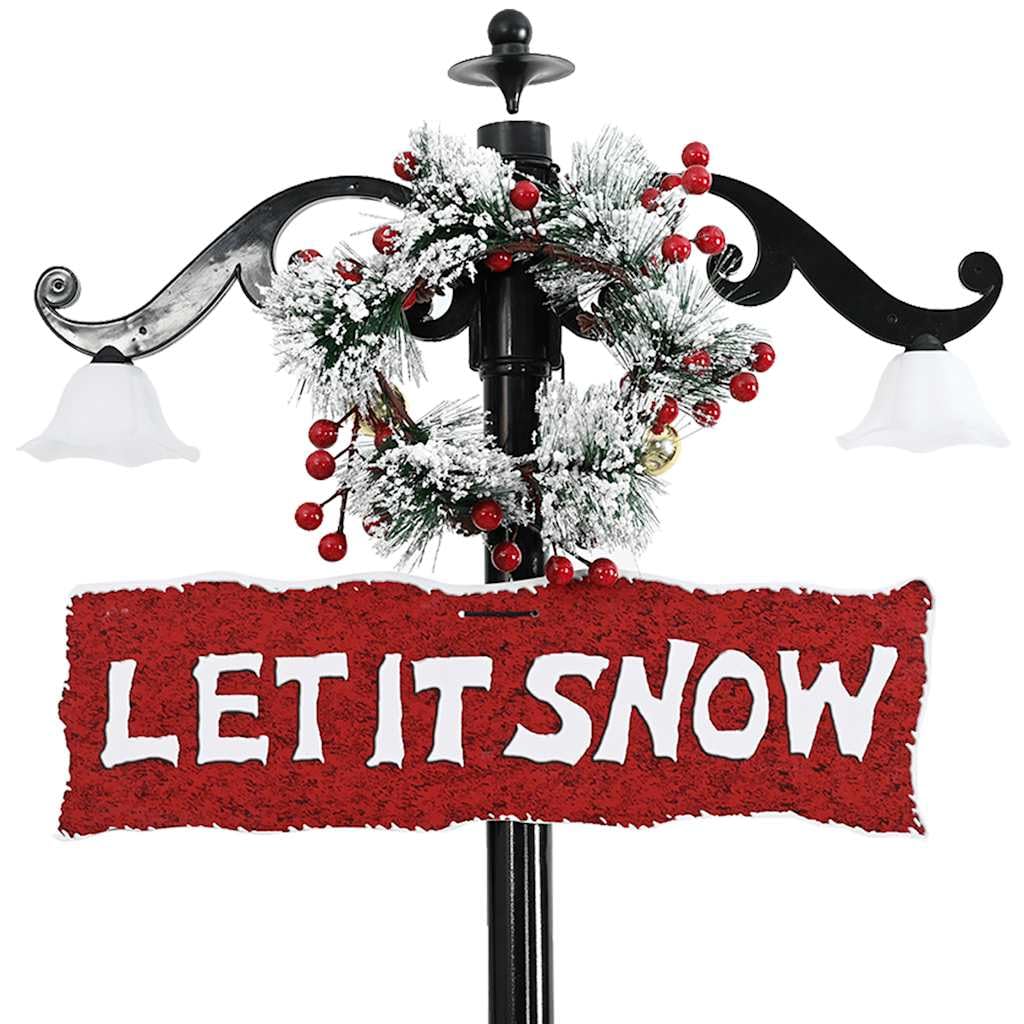 vidaXL Weihnachtsbaum mit Schnee und Schirm-Fuß Blau 170 cm PVC