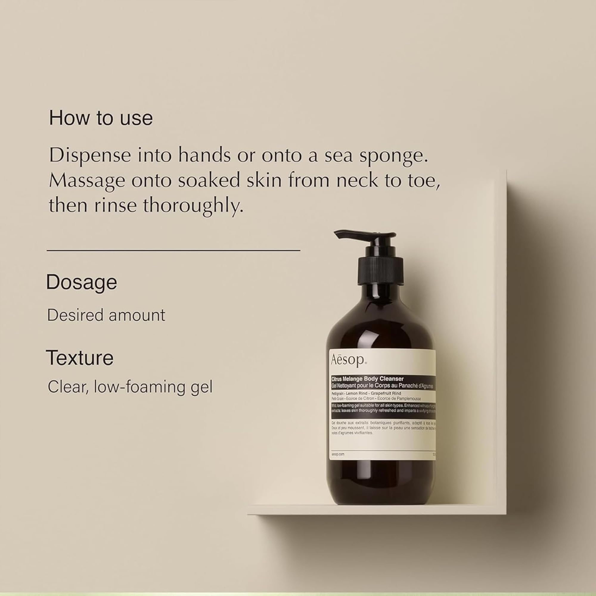 Amazon.com : Aesop Citrus Melange Body Cleanser Refill | Gentle