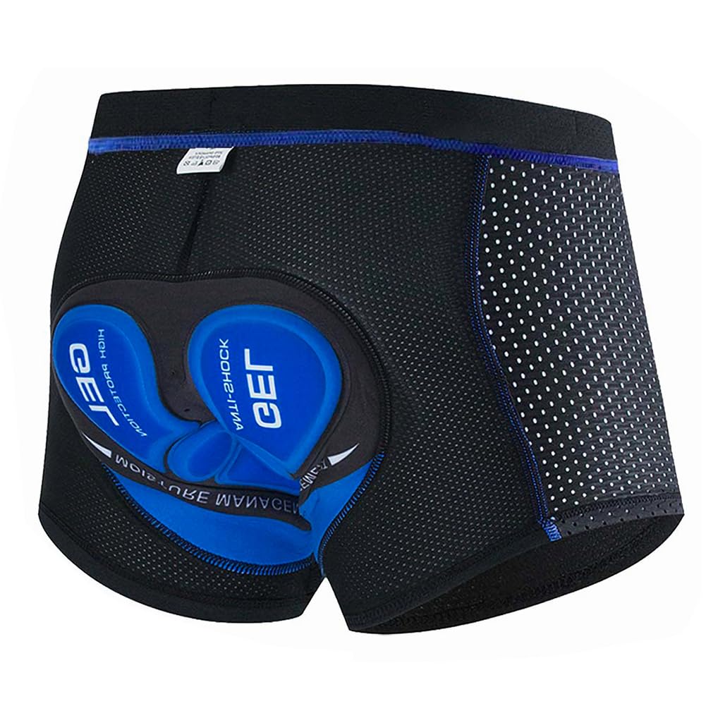 NuCamper Cuissard de Cyclisme Homme rembourré élastique 5D Gel Coussinet résistant aux Chocs Séchage Rapide