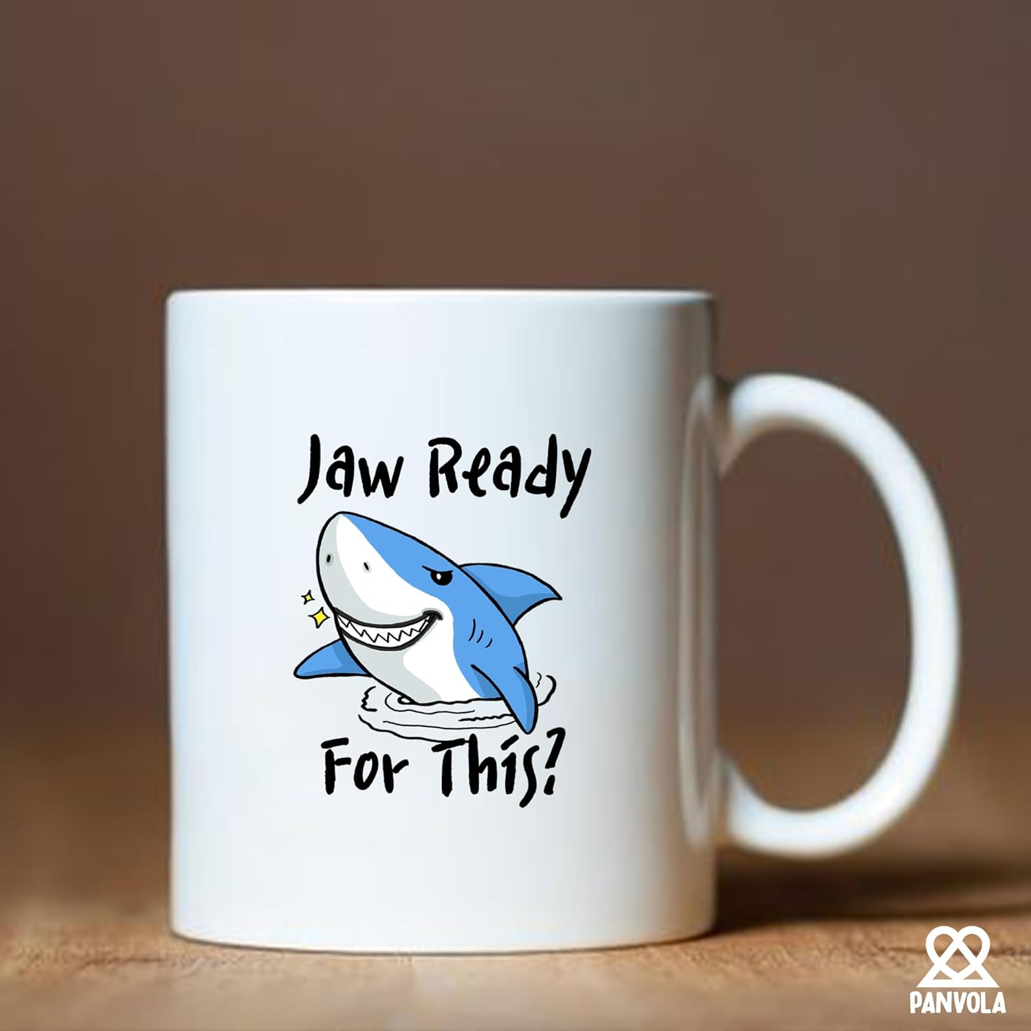 Panvola Jaw Ready For This Shark Gifts Shark Lover Gifts For Women Men Marine Biologist Water Animals Lovers Novelty Drinkware Ceramic Coffee Mug 11 oz White - Image 4