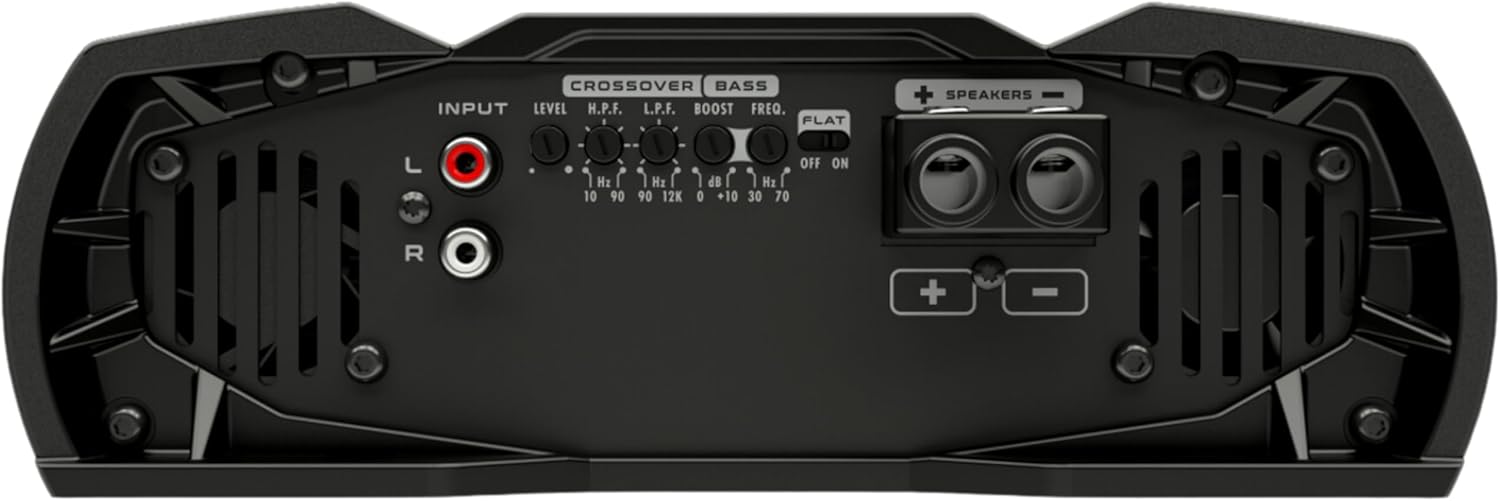 Stetsom Vulcan 5000 1 Ohm Car Amplifier output side with speaker terminals