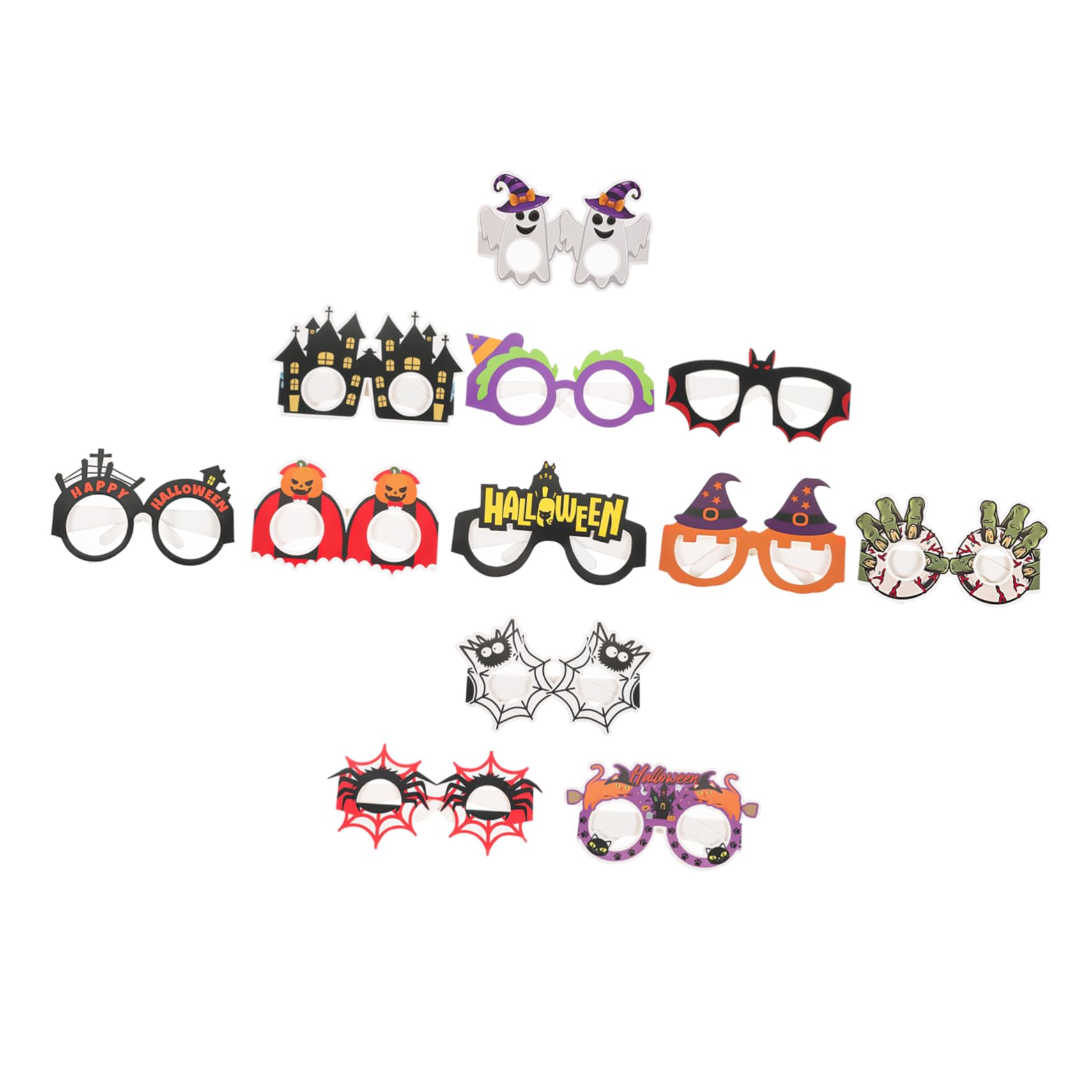 FOMIYES 12pcs Glitter Halloween Party Glasses Adults Novelty Glasses Props for Halloween Costumes