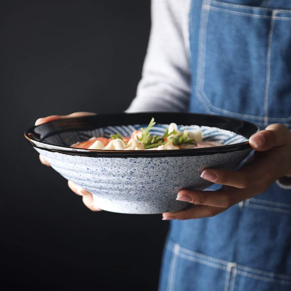 SGSG Tazón Grande de Fideos Tazón de Fideos para el hogar Tazón de Sopa de cerámica Tazón Grande de Ramen de Carne de Res