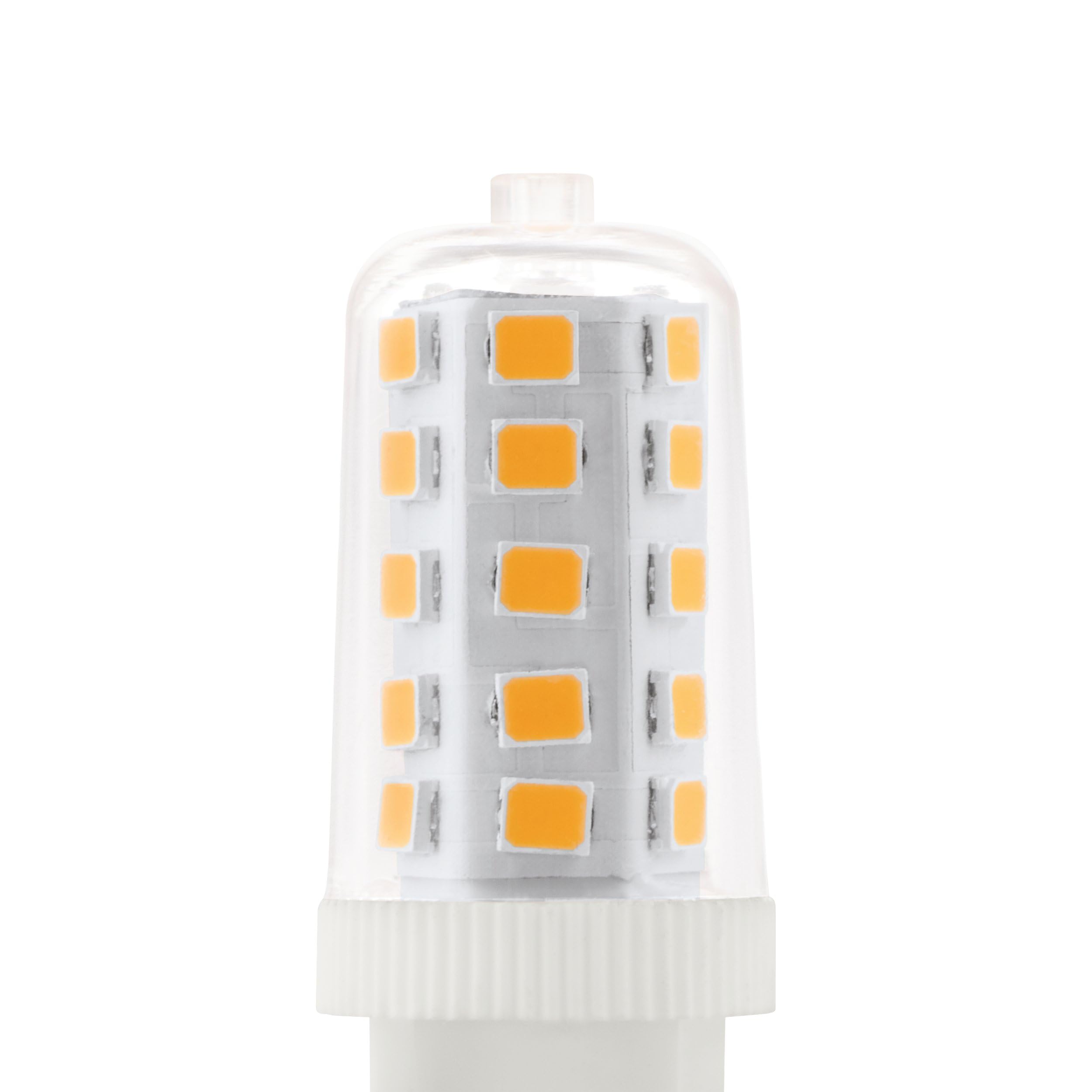 Eglo LED G9 regulable, lámpara con base pin, bombilla enchufable de 3 vatios (corresponde a 30 vatios), 320 lúmenes, iluminante de mazorca blanco cálido, 3000k, foco pin Ø 1,6 cm (Paquete de 5)