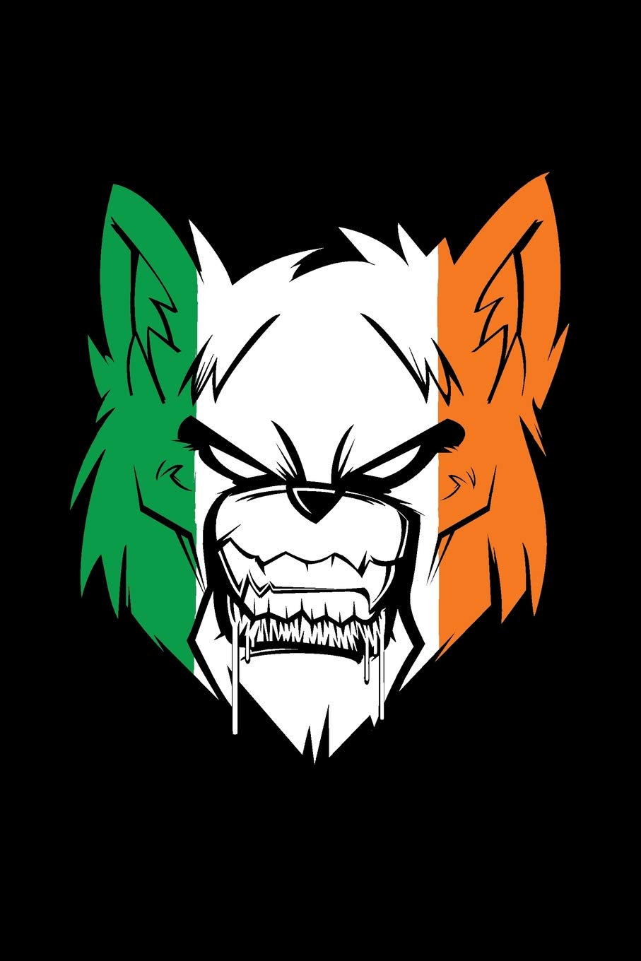 Irish Flag Wolf: St Patricks Day Journal, Diary, Notebook, Lucky, Love Heart, Shamrock, Celtic, Irish Pride, Shenanigans, Irish Flag, Wolf, Wolf Lover, Gag Journals, 6x9, 110 Pages, White Paper