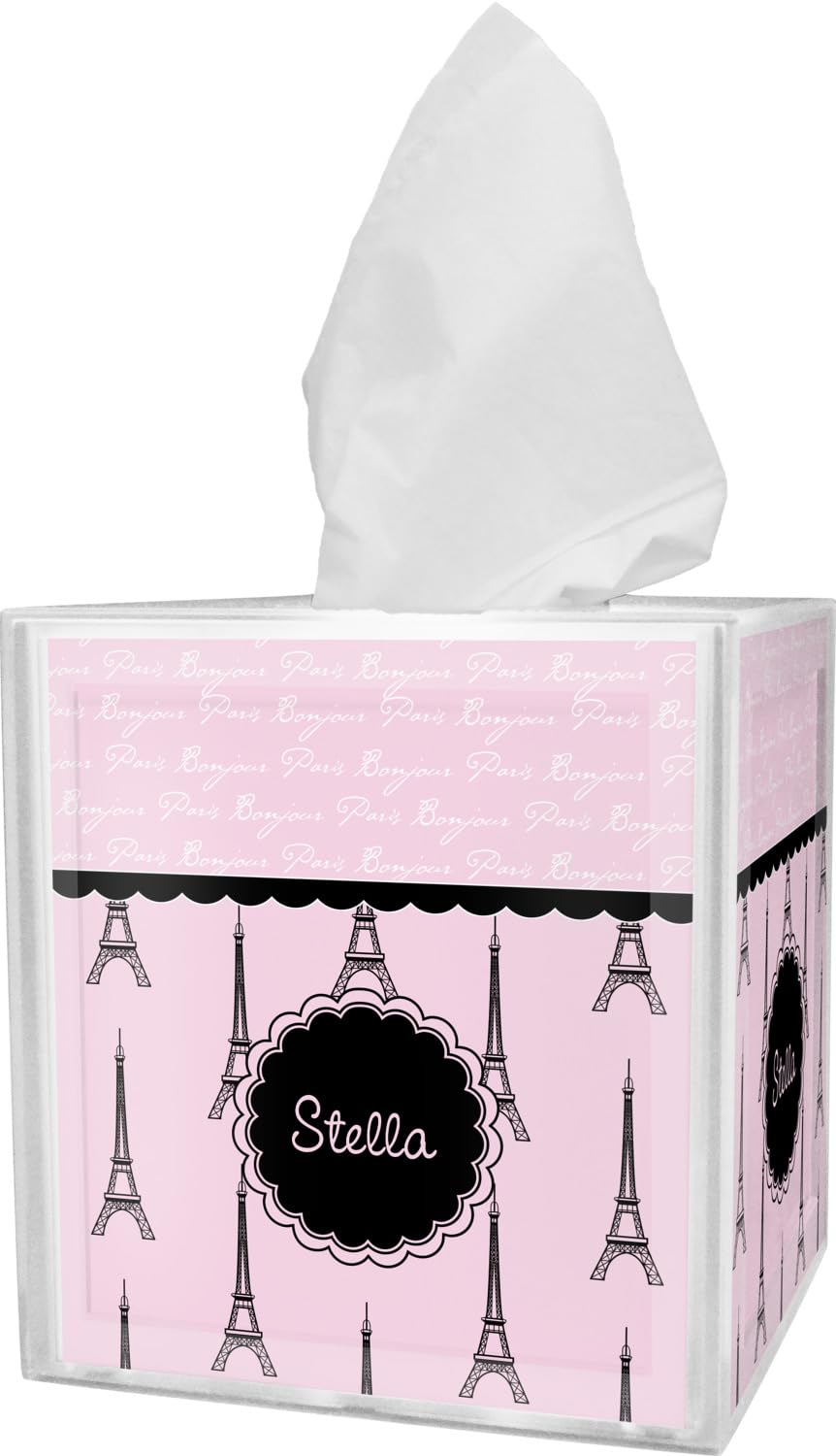 RNK Shops Personalized Paris & Eiffel Tower Tissue Box Cover
